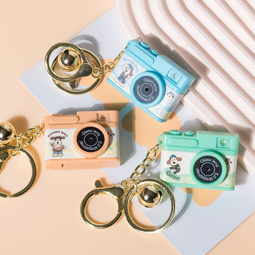 飞行员卡通狗毛绒玩偶公仔发光发声迷你娃用相机娃衣挂件配饰配件