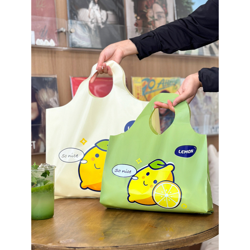 上班通勤饭盒打包袋童装购物袋可爱礼品袋水果店外卖包装袋塑料袋