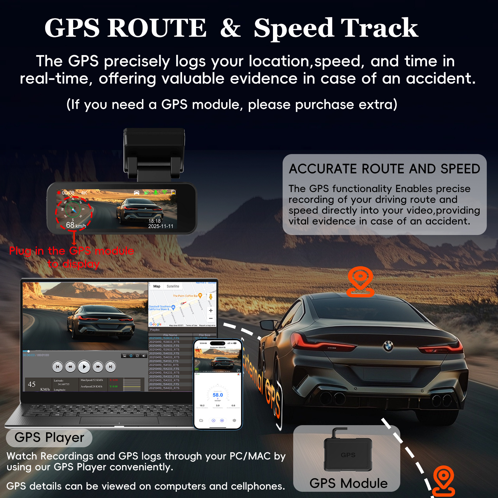 New Cross-Border 4K High-Definition Night Vision Dual-Lens Wifi Front and Rear Dual Recording 24-Hour Parking Monitoring Car Dashcam