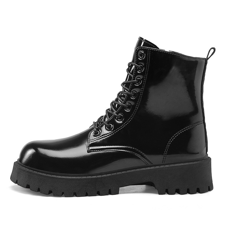 Botas de estilo británico Martin para hombres de otoño nuevas tendencias ins impermeables botas de herramienta pareja coreana zapatos de cuero casuales de alta altura