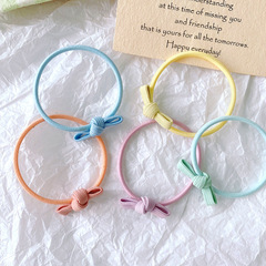 頭繩女韓版小清新簡約小蝴蝶結髮圈基礎橡皮筋成人彈力扎頭髮頭飾