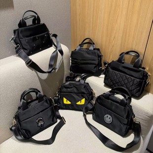 Cross-border Practical Multi-compartment Casual Simple Smiley Shoulder Bag Women's Waterproof Nylon Practical Portable Crossbody Bag