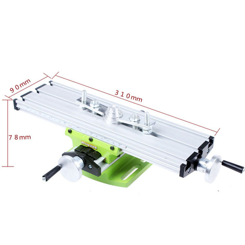 多功能迷你十字台工作台滑台小型铝合金钻铣床 适配台钻电钻支架|ru