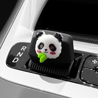 Car interior film – Xingyue Proton/Emas5 Center Console - star-wish-mysterious-black-big-head-panda-gear-shift-cover