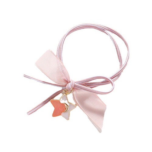Korean girl heart pink high elastic hand rope rubber band vitality cute starry sky head rope knotted hair rope rubber band hair accessories