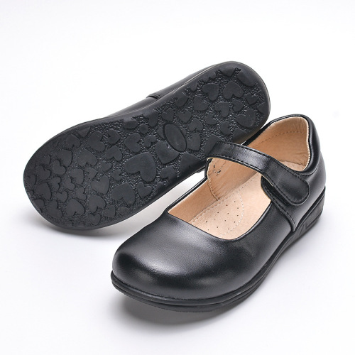 Children's Leather Shoes Black Korean Version Formal Performance Shoes for Older Children Student Etiquette Shoes with Glossy Surface Soft Sole Children's Shoes