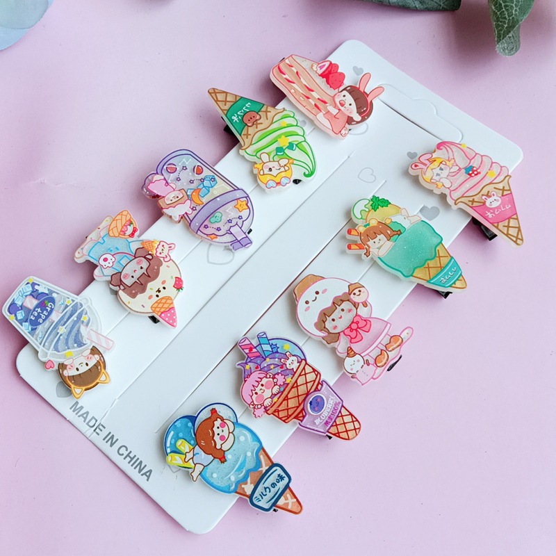 딸기 소녀 아이스크림 10 장 세트