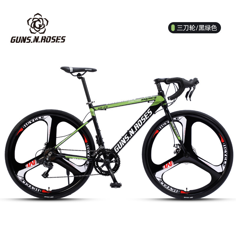 700C road car racing speed-changing double disc brake male and female students mountain bike broken wind bending handle one-piece wheel bicycle 700C road car racing speed-changing double disc brake male and female students mountain bike broken wind bending handle one-piece wheel bicycle