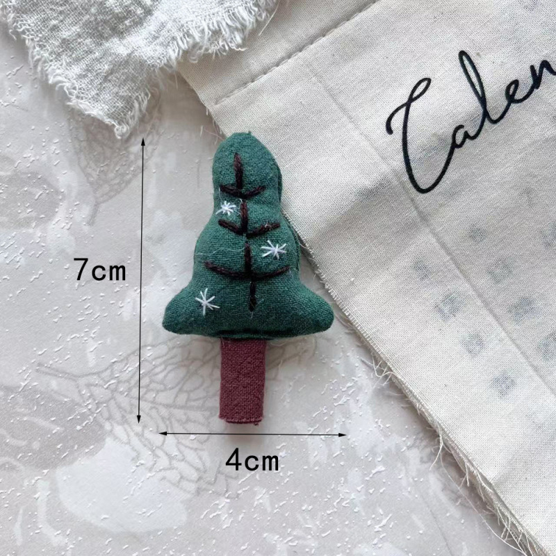 圣诞节卡通布艺充棉饰品配件可爱雪人圣诞树发夹diy配件辅料批发|undefined