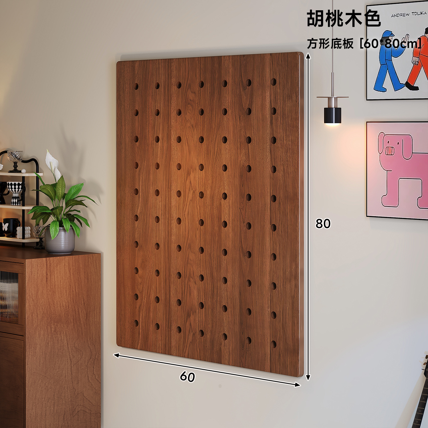 Hoyo de madera sólida placa de madera de caucho estante de madera de entrada portal colgar percha de ropa pared de decoración superior partición de almacenamiento pared de modelado