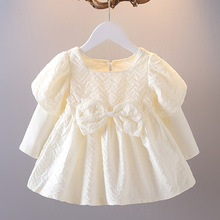 女童連衣裙秋裝公主裙寶寶假兩件裙子1周歲生日網紅洋氣時髦童裝