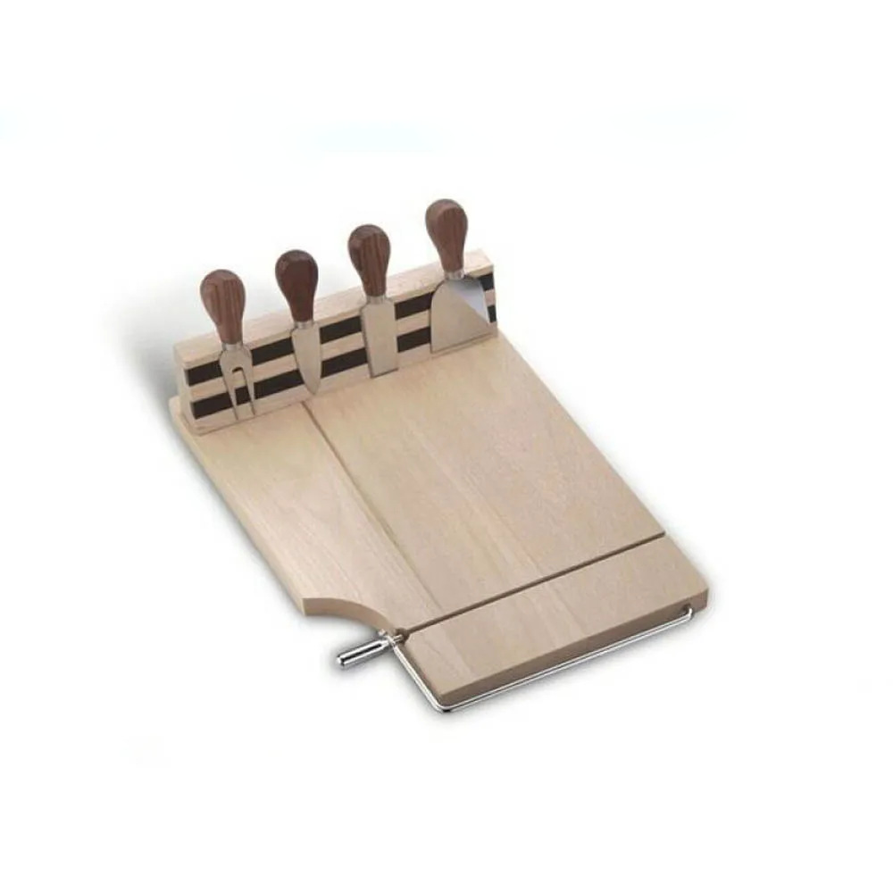 Cortador de queso de madera con asiento magnético rebanadora de queso mesa de corte herramientas de cocina queso mantequilla rebanadora