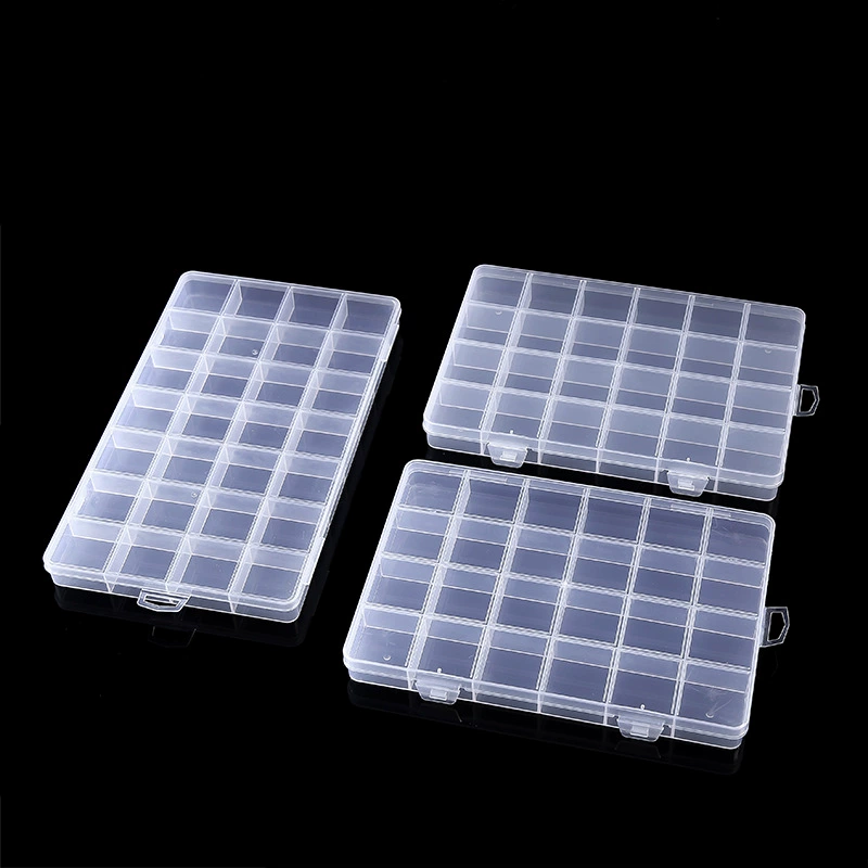Plastic storage box, storage system, beads, accessory, 24 cells, 28 cells, DIY