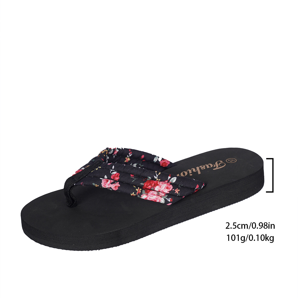 Plus-size European And American Style Women's Flip-flops For Outdoor Wear In Summer, High-end Casual Fashion Floral_vogvips.com