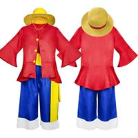 Два года спустя костюм One Piece Lufei Cos одежда второго поколения соломенная шляпа обувь костюм косплей одежда аниме одежда