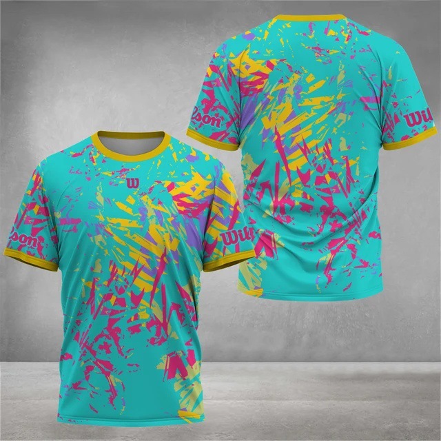 2025 venta caliente moda 3D impresión digital verano hombres deportes deportes suelta transpirable manga corta cuello redondo camiseta