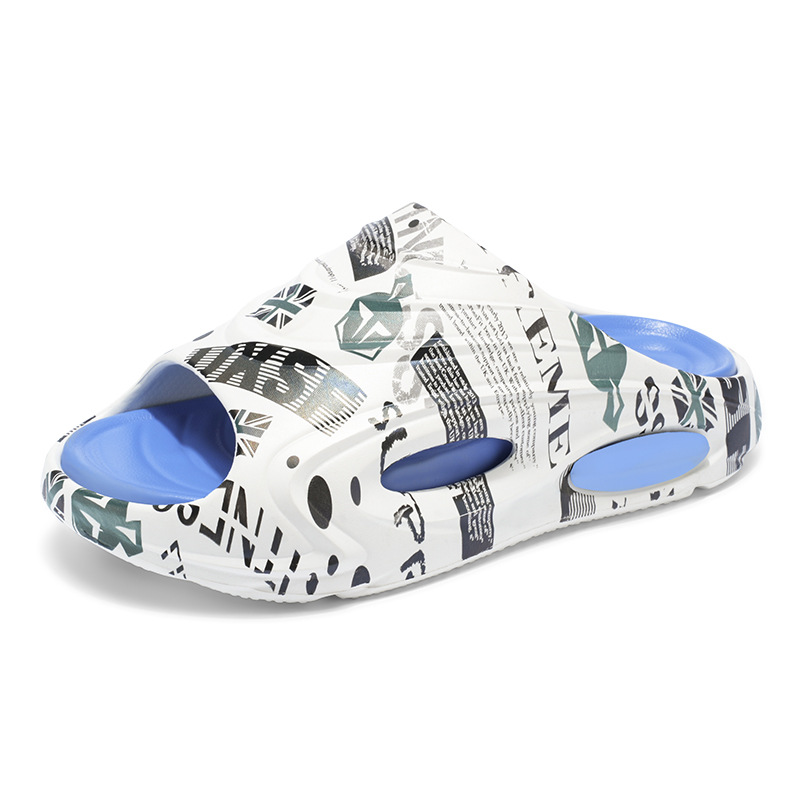Zapatillas verano nuevo estilo de los hombres ropa exterior casual suela gruesa sandalias de todo fósforo personalidad tendencia pisando mierda fondo suave chanclas