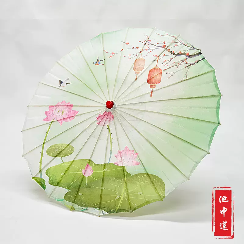 批发绸布伞印花伞舞蹈演出伞旗袍走秀伞古典吊顶装饰伞拍照道具伞