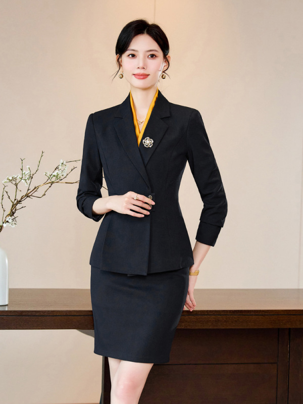 西装套装女时尚气质高端职业装正装西服珠宝店酒店经理前台工作服|undefined