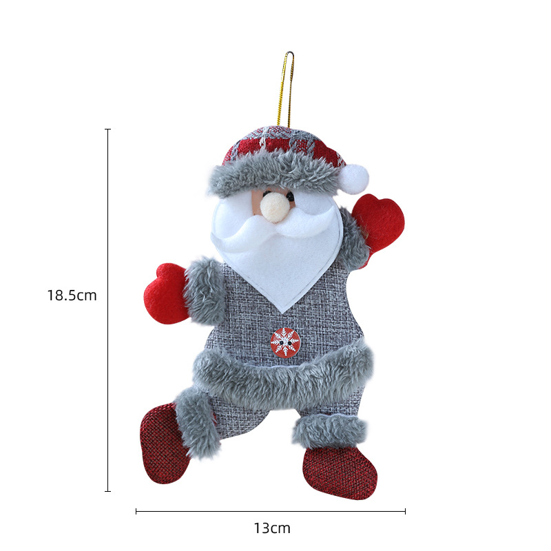 Christmas Festival Christmas Cute Santa Claus Snowman Nonwoven Party Hanging Ornaments