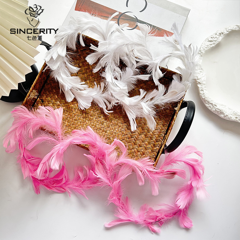 Siete colores, nuevos productos, variedad de plumas, decoración de alambre de hierro de bricolaje, embalaje de flores, decoración de flores, floristería, materiales de embalaje de flores