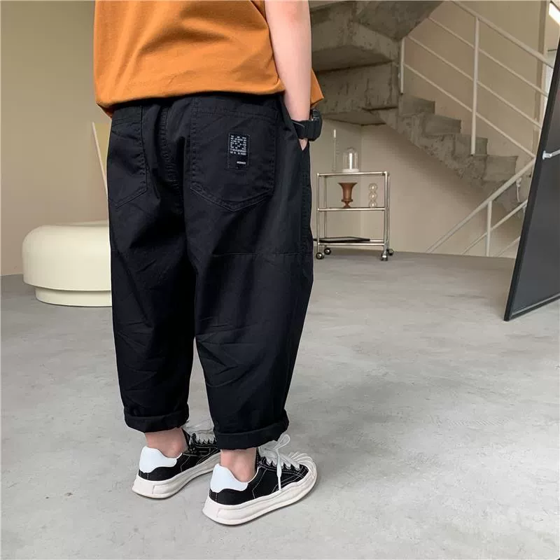 Детские летние брюки для мальчиков, тонкие, свободные, весна-осень, новинка 2025 года, стильные, корейский стиль, длинные.