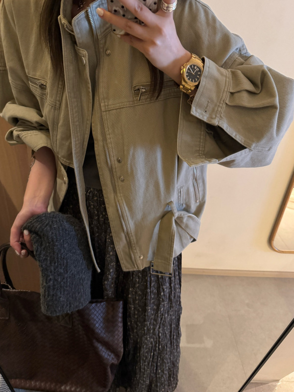 美式复古重工水洗机车工装夹克衫外套女时尚立领休闲牛仔外套女|undefined