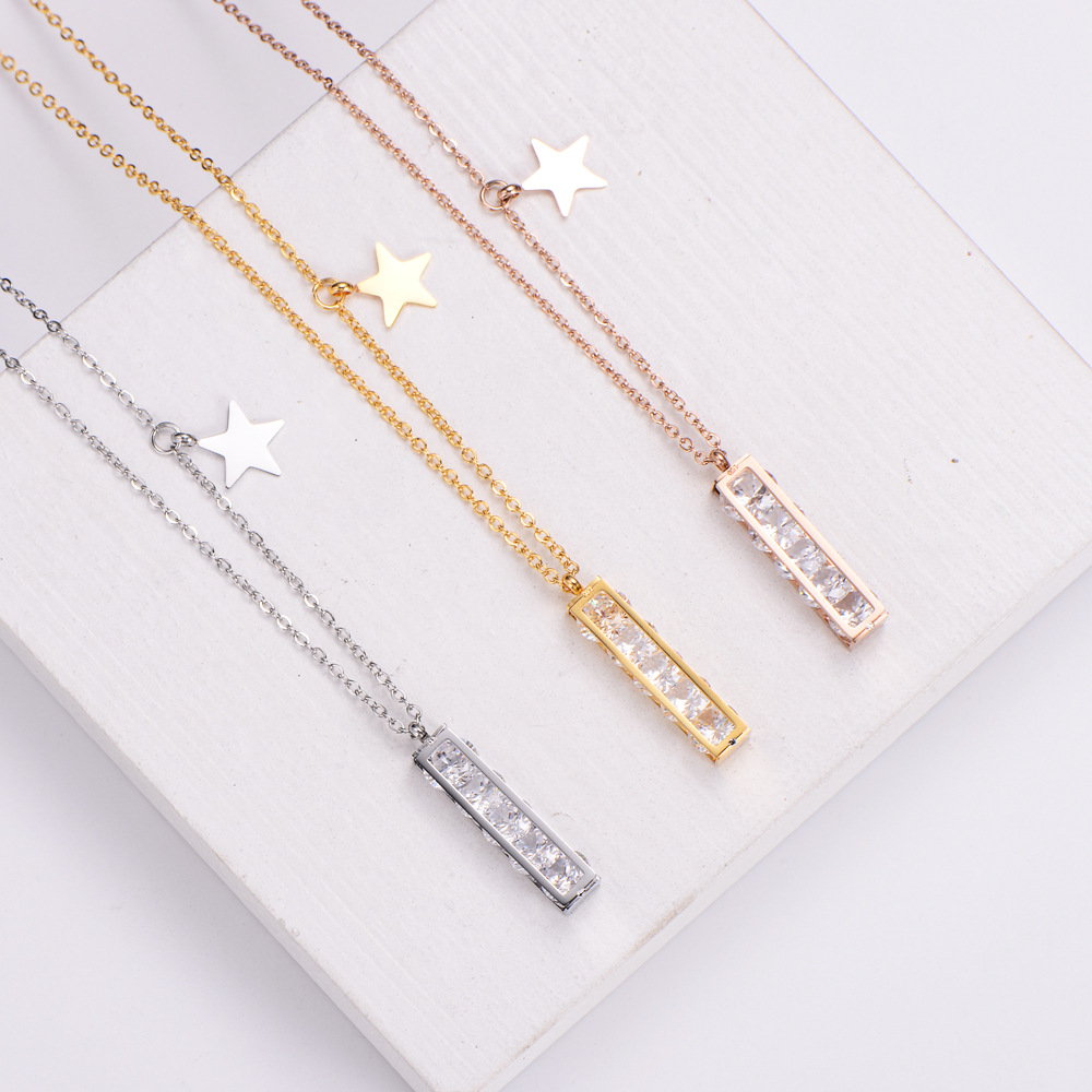 Rhinestones Inlay Material Stainless Steel 18K Gold Plated Simple Style Plating Inlay Star Rhinestones