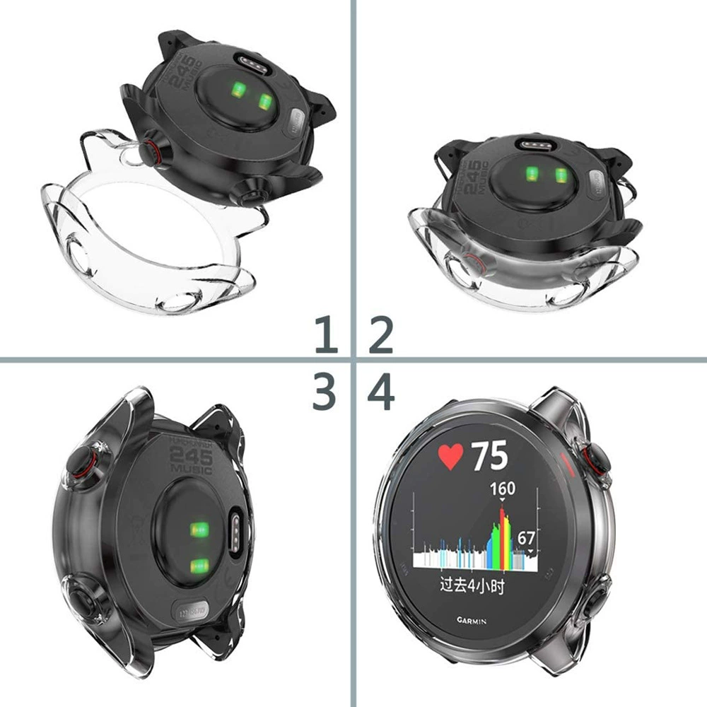 Applicable to Jiaming Garmin Forerunner245 protective case TPU electroplating hollow cutting case protective cover