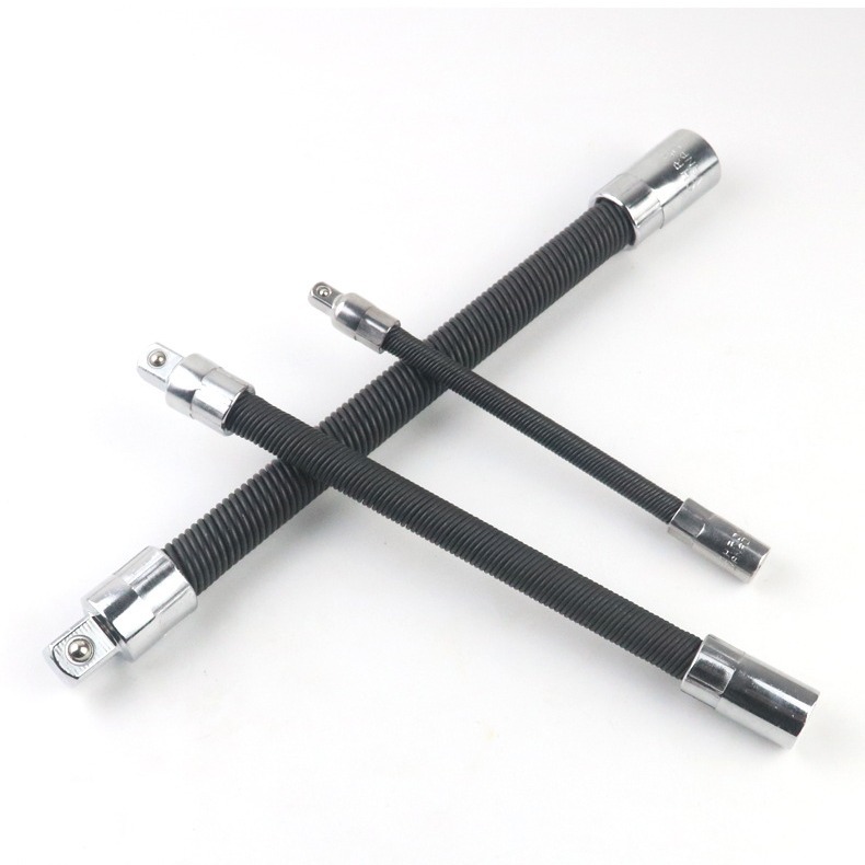 电扳手弹性接杆万向软轴快速棘轮扳手弹簧延长杆接力杆套筒加长杆