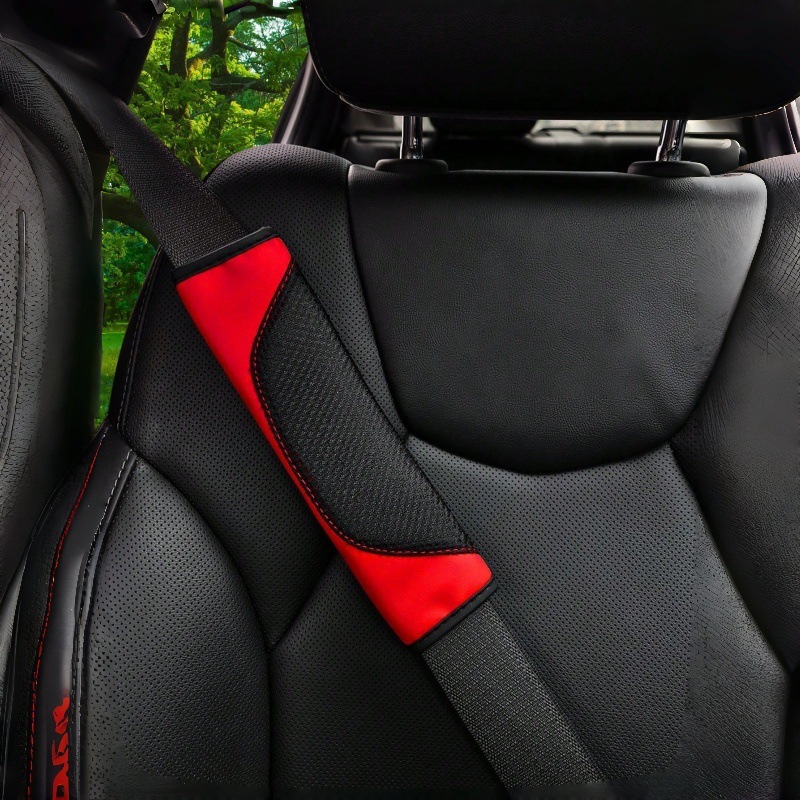 Transparent Leather Seat Belt Shoulder Pads Seat Belt Decompression Comfortable Car Supplies