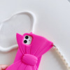 Apple, cute silica gel phone case with bow pro, fall protection