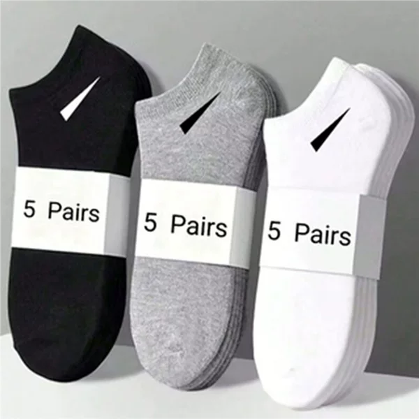 Cross-Border New Product Men's and Women's Summer Short Socks, Boat Socks, Black, White, Gray, Flat Low-Cut Invisible Socks, Polyester-Cotton Thin Men's Socks