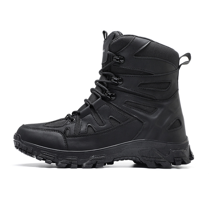Transfronterizos de tamaño grande otoño nuevas zapatillas deportivas de alta altura caminata al aire libre anti-deslizante zapatos de montaña entrenamiento de campo de entrenamiento de campo botas para hombres
