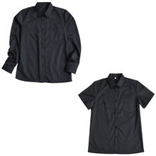 新款JK制服衬衫学生春秋白领商务女装正统黑色长短袖衬衫工作休闲