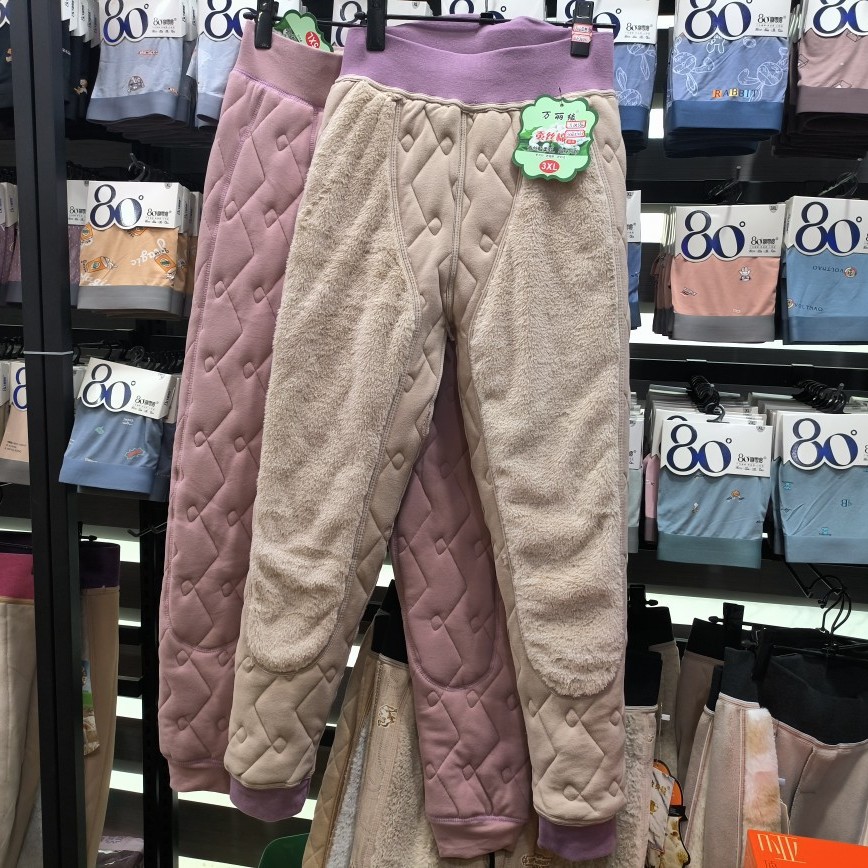 Wanliyuan Knee Pads and Warm Pants, Winter Fleece-Lined Women's Cotton Pants, Wholesale