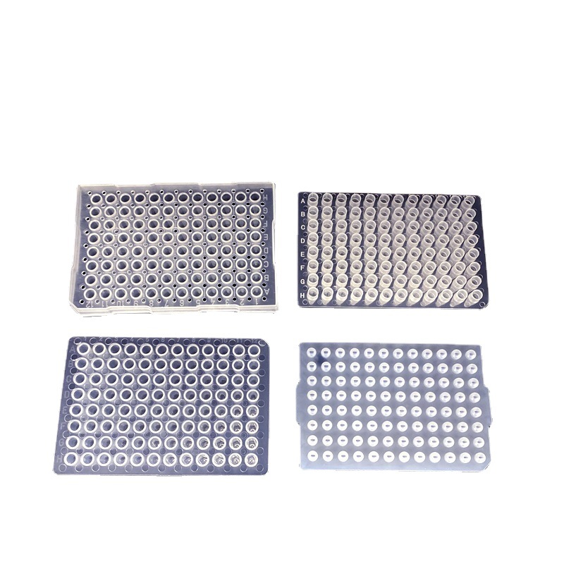 Fluorescence quantitative 96 Hole PCR plate 0.2ml Half skirt Skirts Orifice PP transparent white Printing with experiment