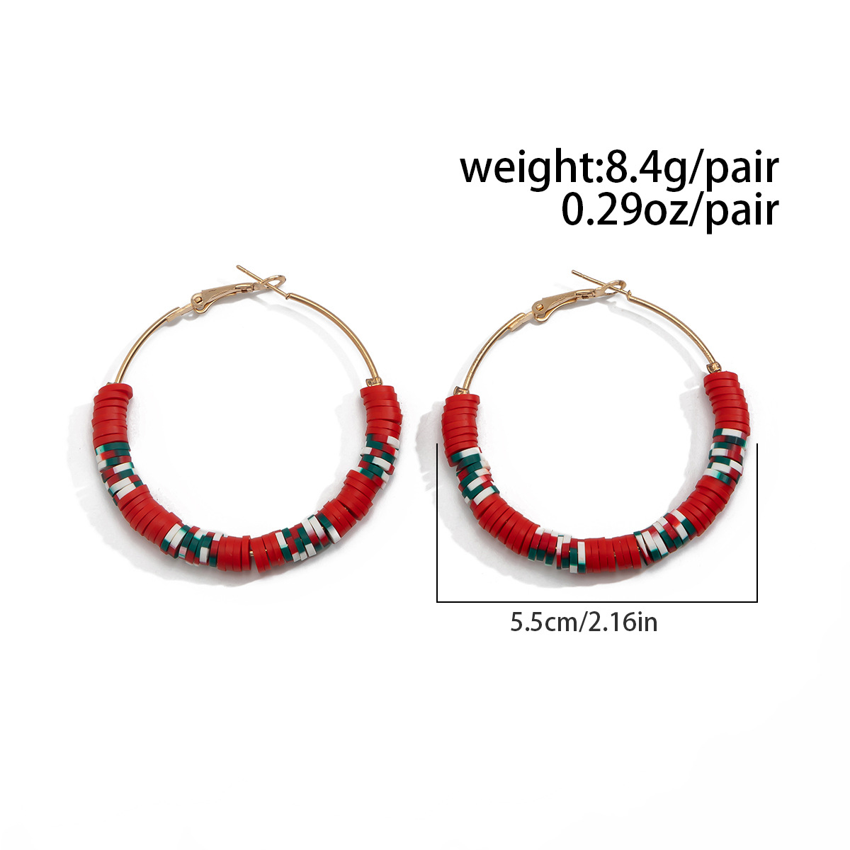 Colorful Soft Ceramic Set With Personalized Hand Drawn Geometric Earrings For Women_voghion.com