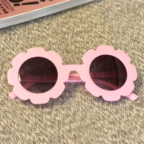New Fashion Sunflower Children's Sunglasses Cross-Border Round Frame Flower Pattern Lens Petal-Like Sunglasses, Lovingly Designed for Comfort