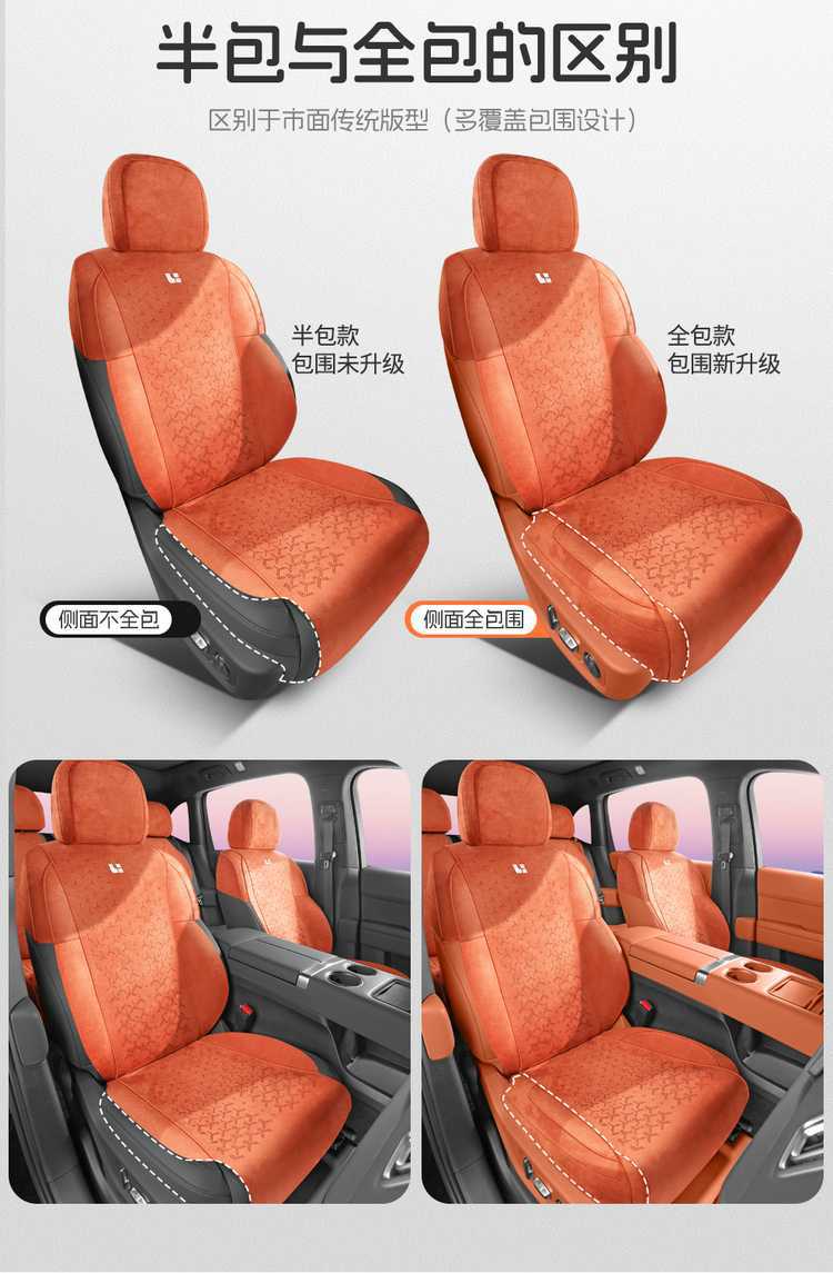 Car Seat Cover for Li Auto i8 All Seasons Rams Suede