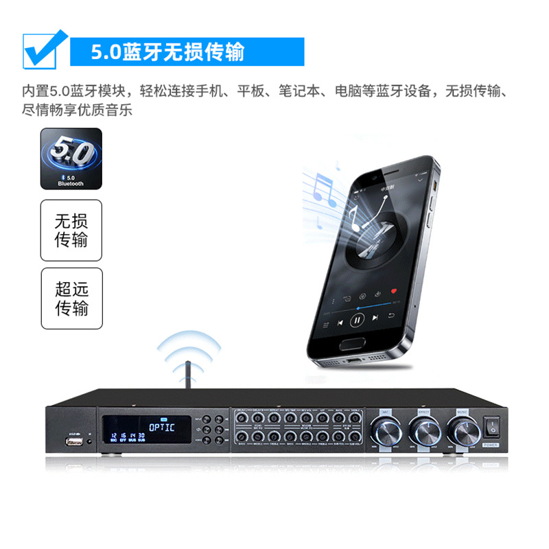 专业音响效果器 混响前级效果器专业K歌防啸叫KTV均衡音频处理器