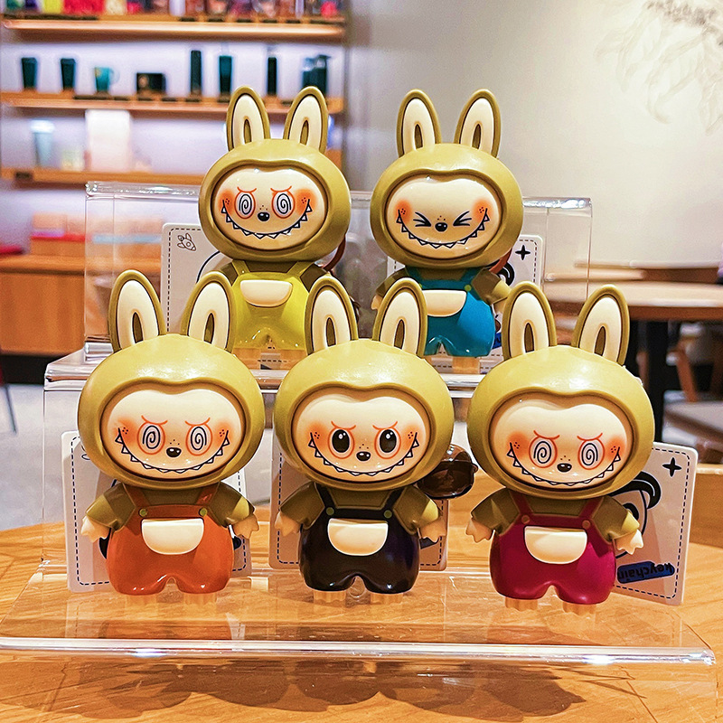 Face-Changing La Bubu Keychain Cute Cartoon Kidsren's Toys Couple Bag Pendant Pendant Doll Machine Small Gift