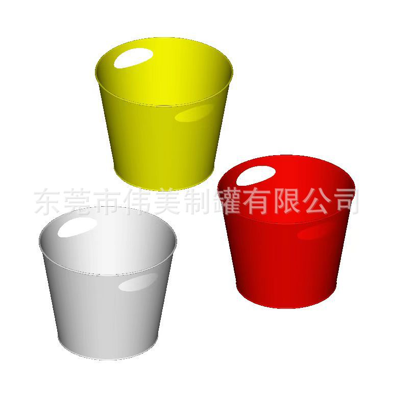 直销镀锌铁冰桶5L啤酒桶四色印刷酒吧香槟桶批发金属手提马口铁桶