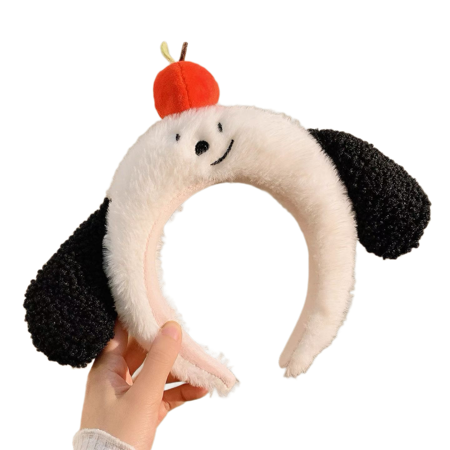 Nuevos dibujos animados pelúcia cabello para mujeres otoño y invierno cráneo alto lavado de cara cabello para gato oídos oídos perros oídos manzana decoración de cabello al por mayor