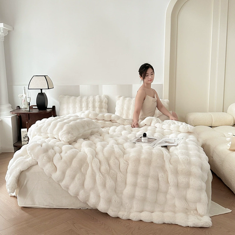 Плед из искусственного меха Fur blanket, поддельный мех Tucasna, большой пузырьковый, кожура дружественный тёплый плед, плед для дивана, плед от кондиционера