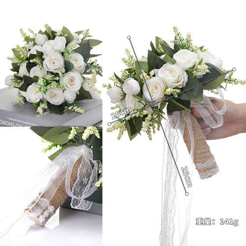New Western-style simulated flower bouquet wedding bride holding bouquet photo studio photography props forest manufacturer wholesale