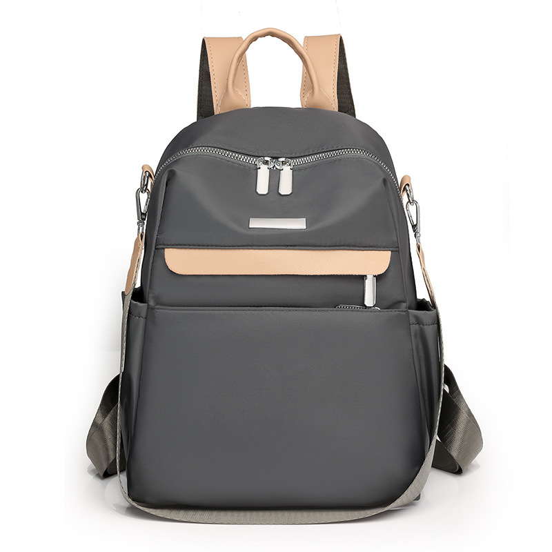 Bolsos mujer 2023 nueva mochila casual para mujer de nailon tendencia de moda mochila de viaje de color de contraste multifuncional