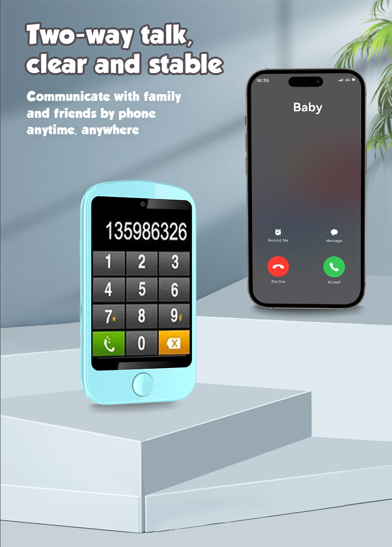 Cross-border children's handheld phone smartwatches, multiple educational play children's wristbands, positioning handheld smart phone source factory undefined