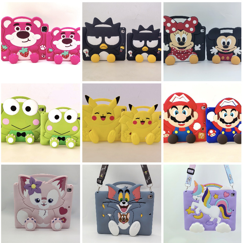 In-Stock 80 Models, 60 Types Suitable for iPad Air Protective Case, Integrated Stand with Extendable Legs, Cartoon Samsung Tablet Case
