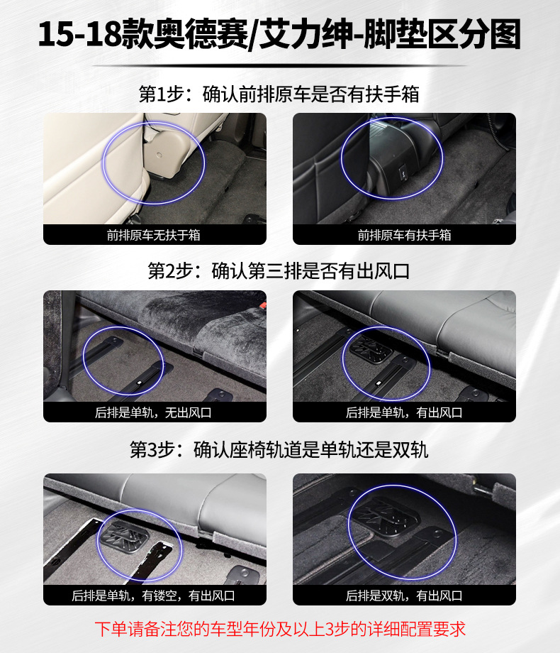 15-18奥德赛-艾力绅-脚垫区分图 详情